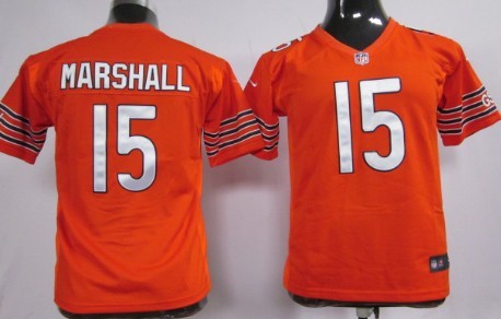 Nike Youth NFL Chicago Bears 15 Brandon Marshall Orange Game Jersey